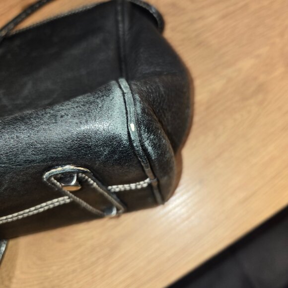 Salvatore Ferragamo vintage black leather bag - AS IS / Repair needed - Picture 10 of 12